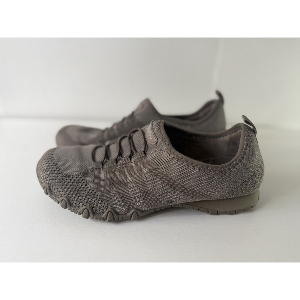 Skechers Shoes Womens 7.5 Bikers Lite-Relive Sporty Sneakers 49422W Taupe Mesh